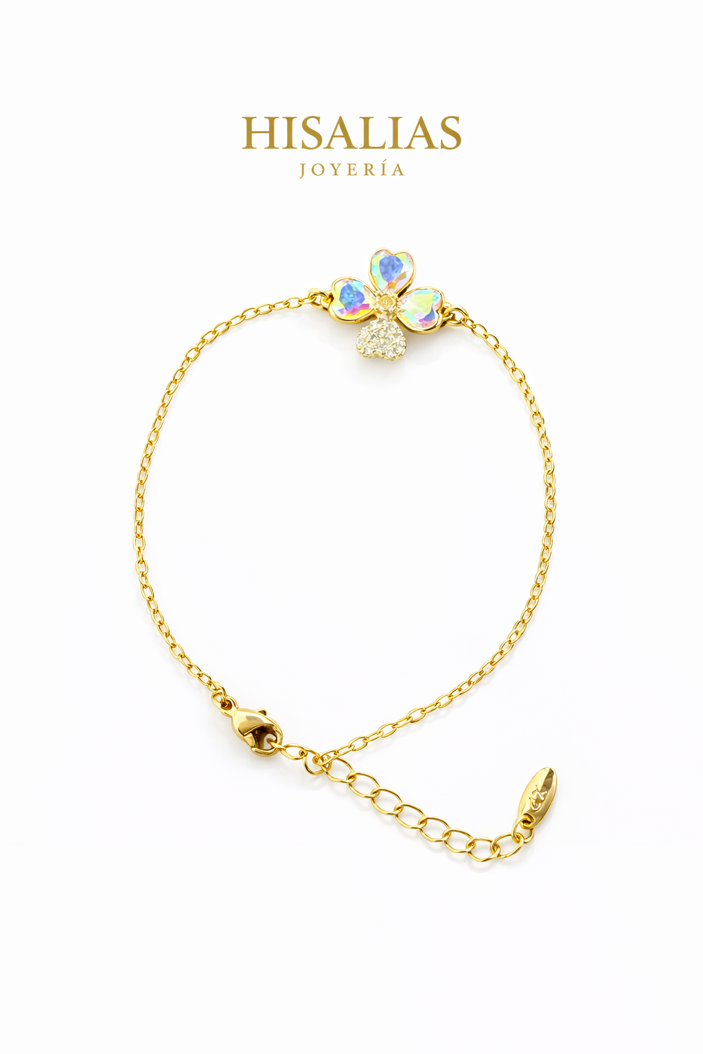 Pulsera trébol de Cristal Tornasol