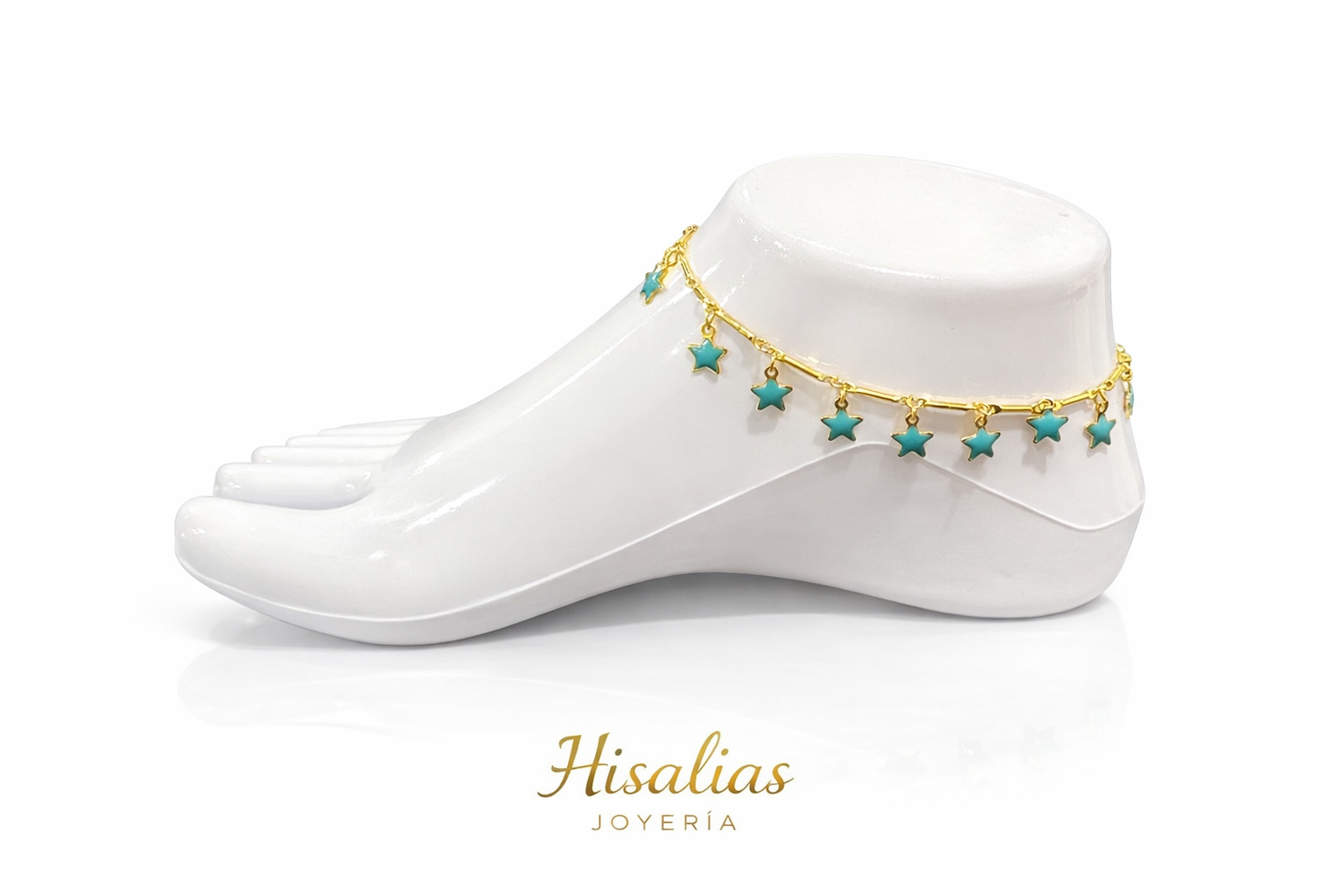 Tobillera Estrellas Turquesa Hisalias
