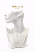 Collar Clásico de Perlas con Detalles Dorados 45 cm + 3 cm Extensión