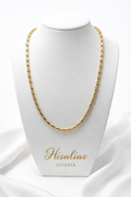 Collar Cadena Cilíndrica Dorada 24” (3MM de Ancho)