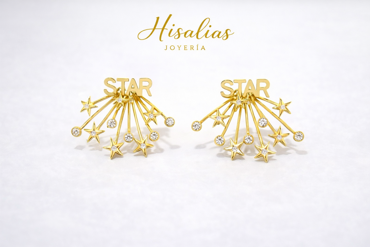 Aretes STAR Doble Uso con Estrellas y Zirconias